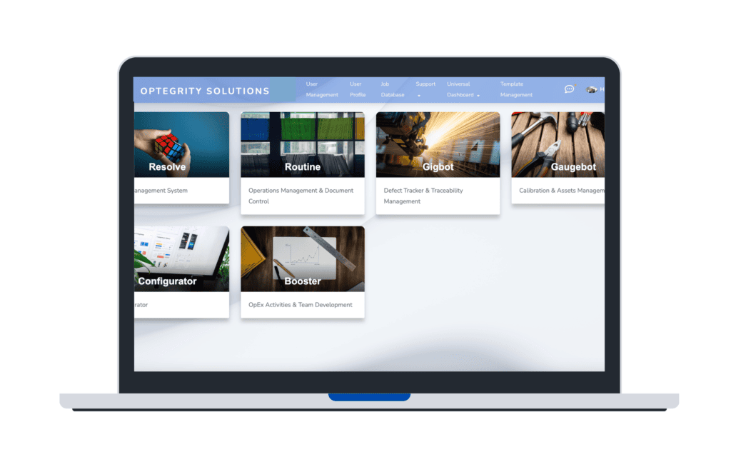 Optegrity Suite of Solutions for Lean Manufacturing